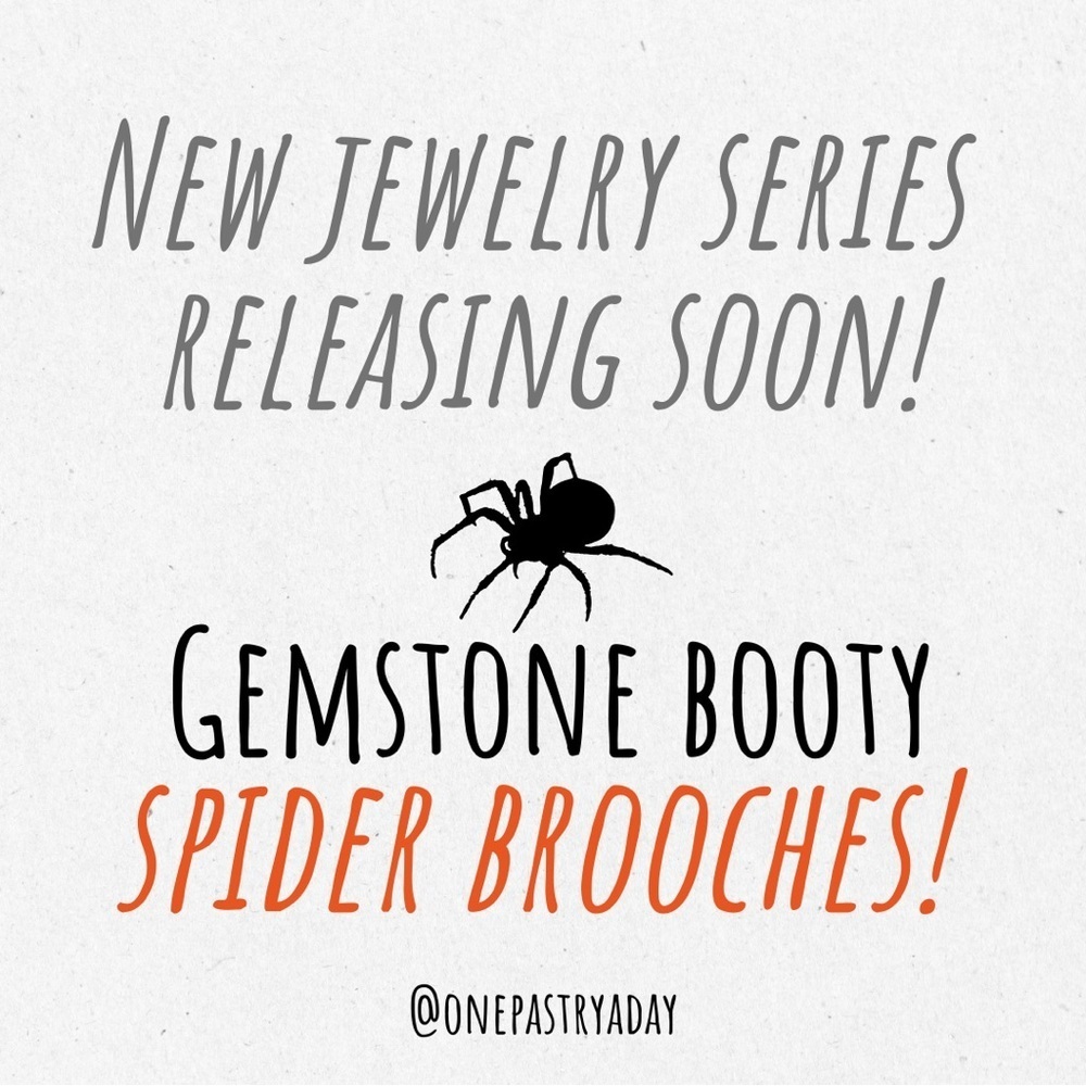🔜 COMING SOON! Gemstone Booty Spider Brooches! 💎🕷️👀